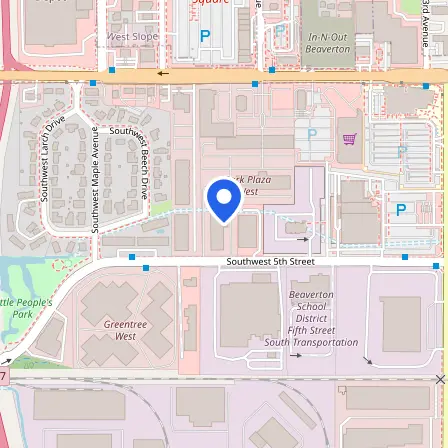 Map showing the location of Pearson Professional Center in Beaverton