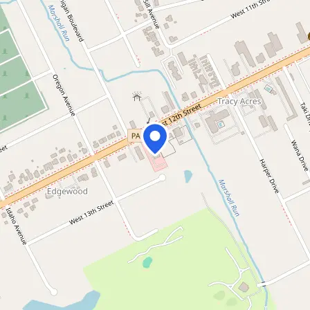 Map showing the location of Pearson Professional Center in Erie