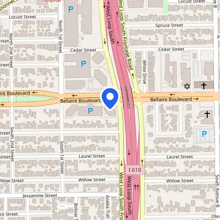 Map showing the location of Pearson Professional Center in Bellaire