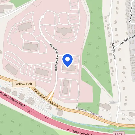 Map showing the location of Pearson Professional Center in Robinson Township
