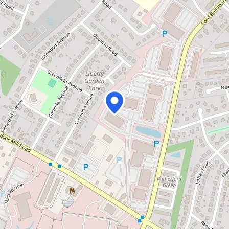 Map showing the location of Pearson Professional Center in Baltimore