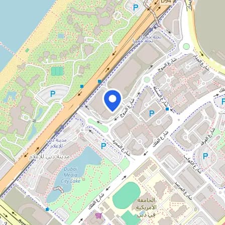 Map showing the location of Pearson VUE in Dubai