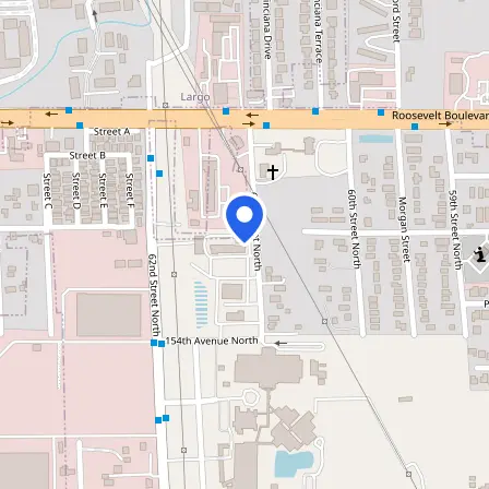 Map showing the location of Pearson VUE testing center in South Highpoint