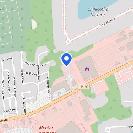 Map showing the location of Prometric Test Center in Mentor
