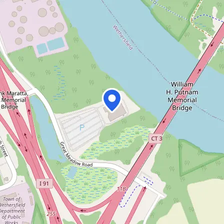 Map showing the location of Pearson Professional Center Inc in Wethersfield