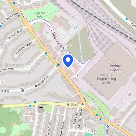 Map showing the location of Pearson Professional Centres in York