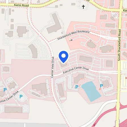 Map showing the location of Pearson Professional Center in Little Rock