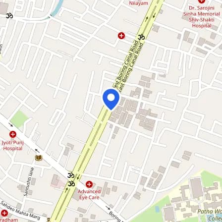 Map showing the location of Pearson VUE Exam Center in Patna