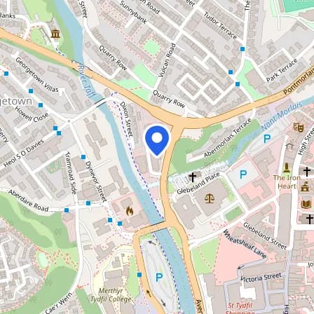 Map showing the location of Pearson Professional Centres - UK Merthyr Tydfil in Merthyr Tydfil