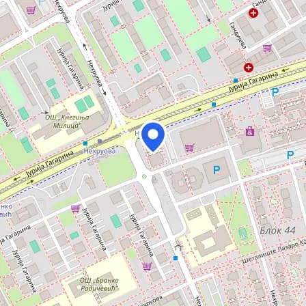 Map showing the location of PearsonVue in Belgrade