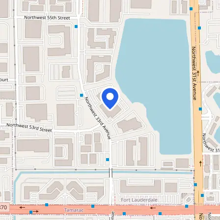 Map showing the location of Pearson VUE Testing Center in Miami