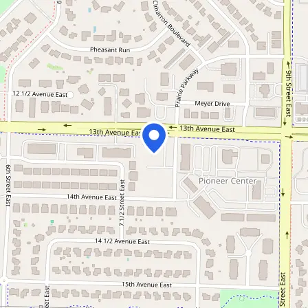 Map showing the location of Prometric in West Fargo