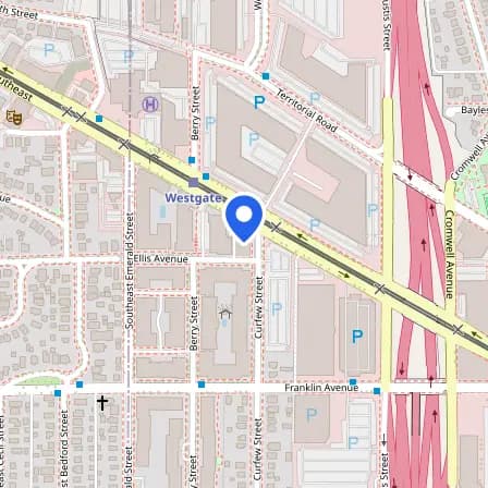 Map showing the location of Pearson Professional Center in Minneapolis