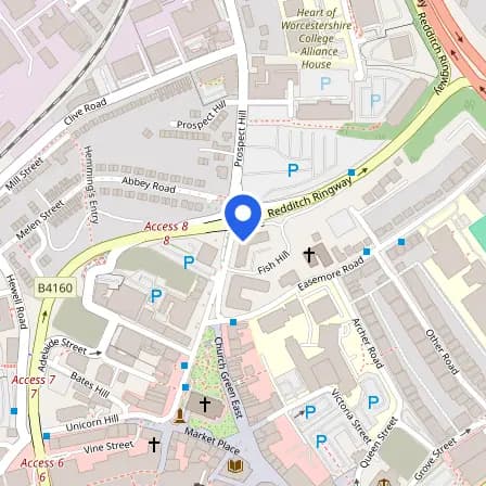 Map showing the location of Pearson VUE Professional Test Centre UK Redditch in Redditch
