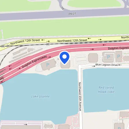 Map showing the location of Prometric Test Center in Miami