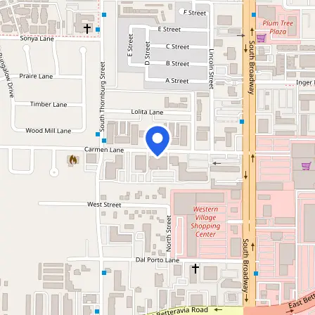 Map showing the location of Prometric Testing Center in Santa Maria