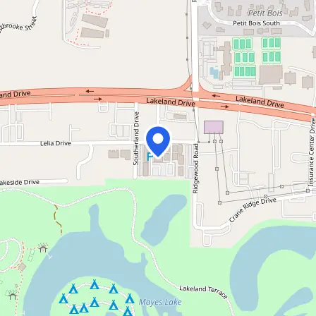 Map showing the location of Pearson Professional Centers-Jackson MS in Jackson