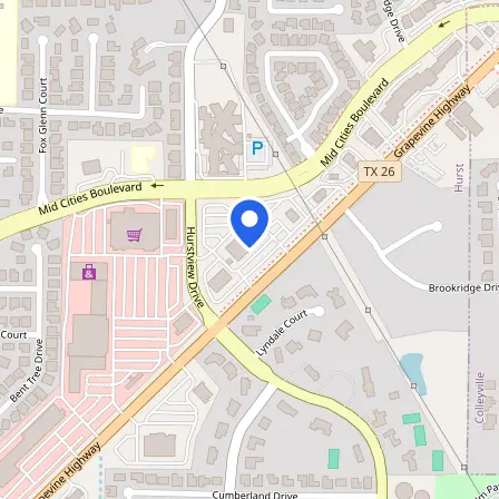 Map showing the location of Pearson Professional Center in Dallas