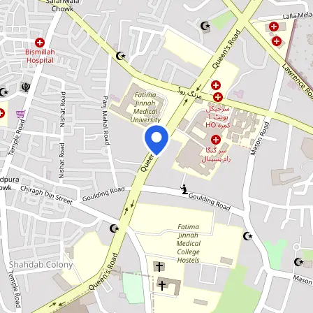 Map showing the location of Pearson VUE Test Center (PVTC) - Dawley Institute in Lahore