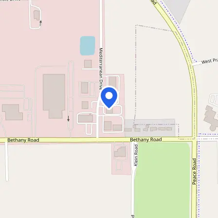 Map showing the location of Prometric Test Center in Sycamore