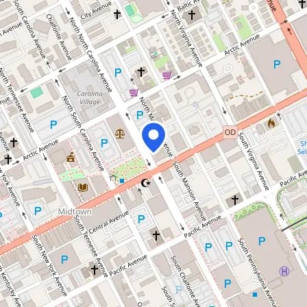Map showing the location of Pearson Professional Center in Atlantic City