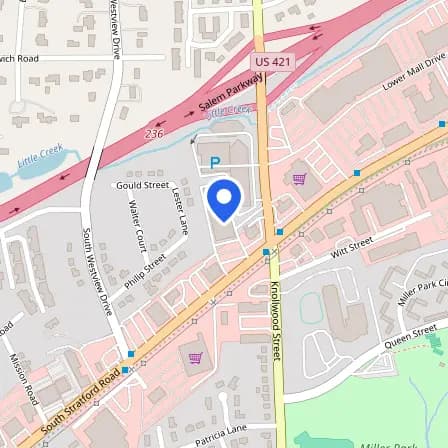 Map showing the location of Pearson Professional Center in Winston-Salem