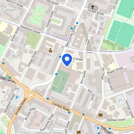 Map showing the location of Pearson VUE Test Centre in Glasgow