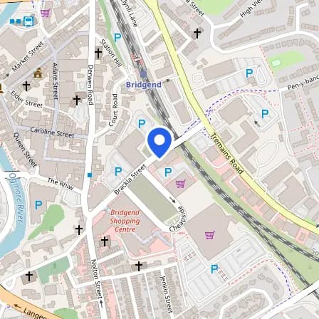 Map showing the location of Pearson Professional Centres-UK Bridgend in Bridgend