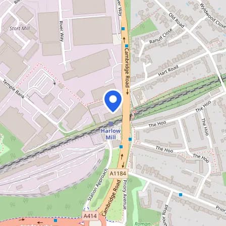 Map showing the location of Pearson Professional Centre - Harlow in Harlow