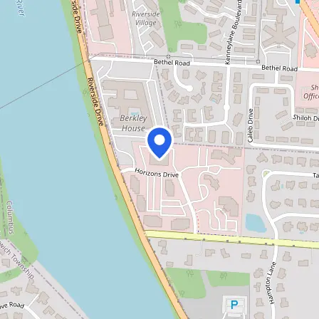 Map showing the location of Pearson Professional Center in Columbus