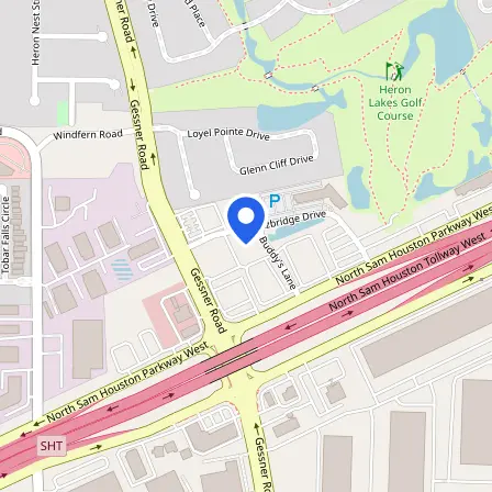 Map showing the location of Pearson Professional Center in Harris County