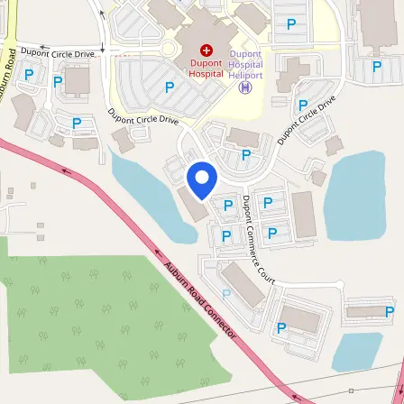 Map showing the location of Pearson Professional Center in Fort Wayne