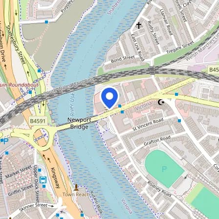Map showing the location of Pearson Professional Centres-UK Newport in Newport