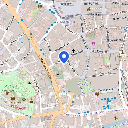 Map showing the location of Pearson Professional Centres in Nottingham