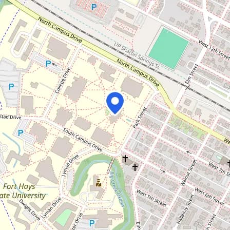 Map showing the location of Prometric Test Center in Hays