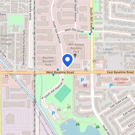 Map showing the location of Pearson Professional Centers- Tempe in Tempe