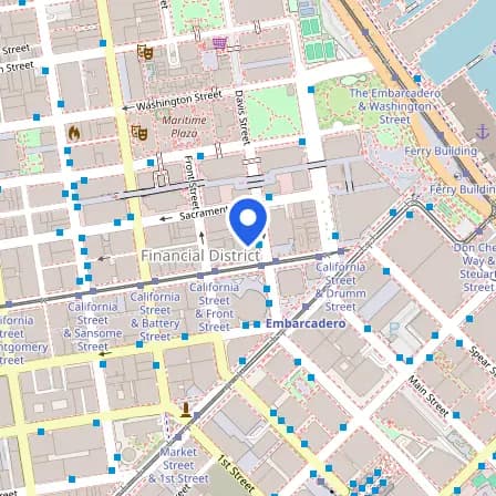 Map showing the location of Prometric Test Center in San Francisco