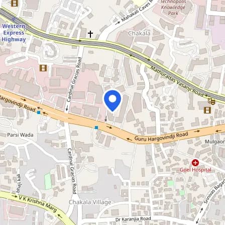 Map showing the location of Pearson Professional Centers-Mumbai in Mumbai