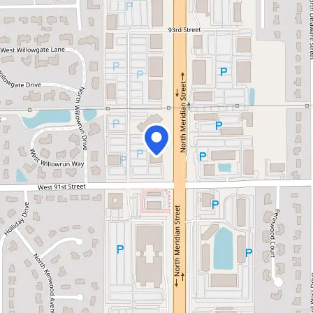 Map showing the location of Pearson VUE Test Center in Indianapolis