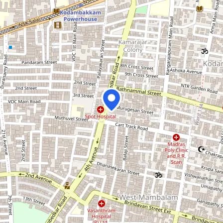 Map showing the location of Centennial Square, Prometric Testing Pvt. Ltd. in Chennai Corporation