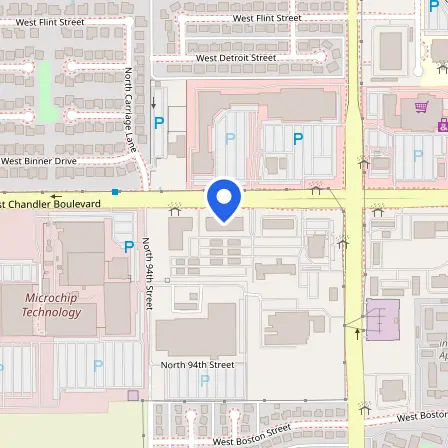 Map showing the location of Pearson Professional Center in Chandler