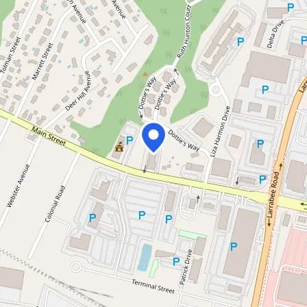Map showing the location of Pearson Professional Center in Westbrook