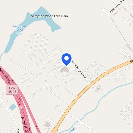 Map showing the location of Pearson Professional Centers-Johnson City TN in Johnson City