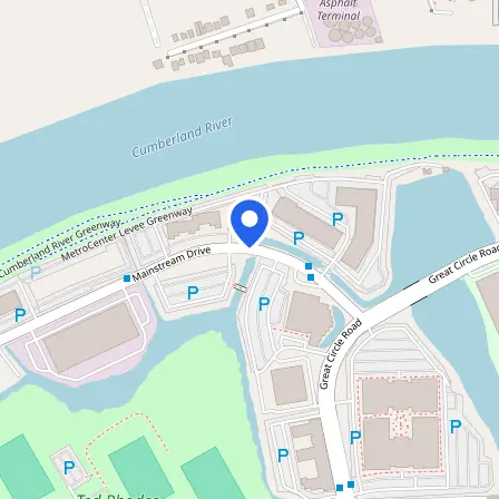 Map showing the location of Pearson Professional Centers-Nashville TN in Nashville
