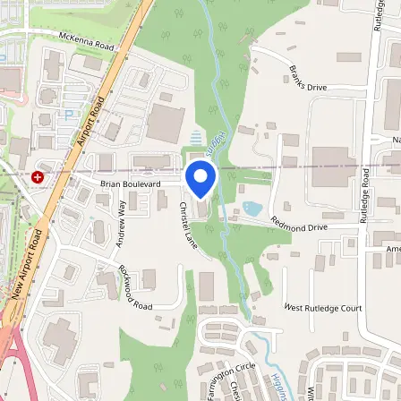 Map showing the location of Pearson Professional Centers-Asheville NC in Fletcher