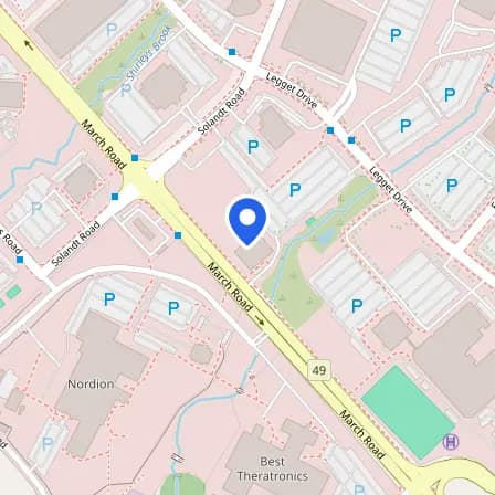 Map showing the location of Prometric Test Centre in Ottawa