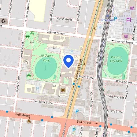 Map showing the location of Melbourne Polytechnic Pearson Test Centre in Melbourne