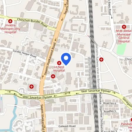 Map showing the location of Prometric Test Center in Mumbai