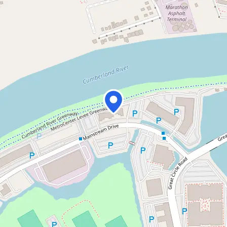 Map showing the location of Pearson Professional Center in Nashville