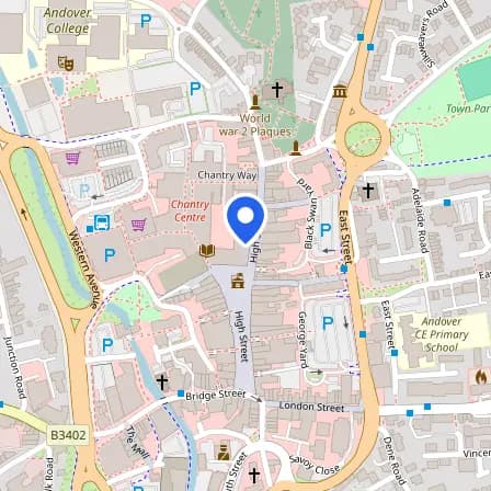 Map showing the location of Pearson Professional Centres-UK Andover in Test Valley